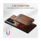 Magnetic Card Slots PU Leather Case for Samsung Galaxy S24 Ultra - Blue