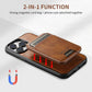 Magnetic Card Slots PU Leather Case for iPhone 12 / 12 Pro - Blue