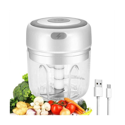 Mini Portable food chopper USB Chargeable - White