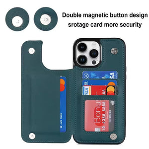 Multifunctional Wallet Mobile Phone Case for Apple iPhone 11 Pro- Green