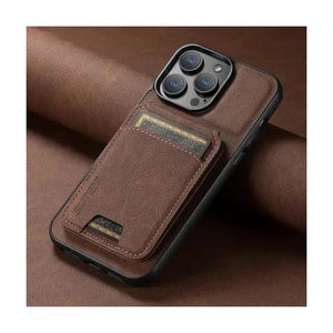 PU Leather Case With Card Slots for iPhone X - Brown