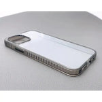 Premium TPU Scratch Resistant Case with Black Crystal Glitter Frame for iPhone 12 / 12 Pro - Clear