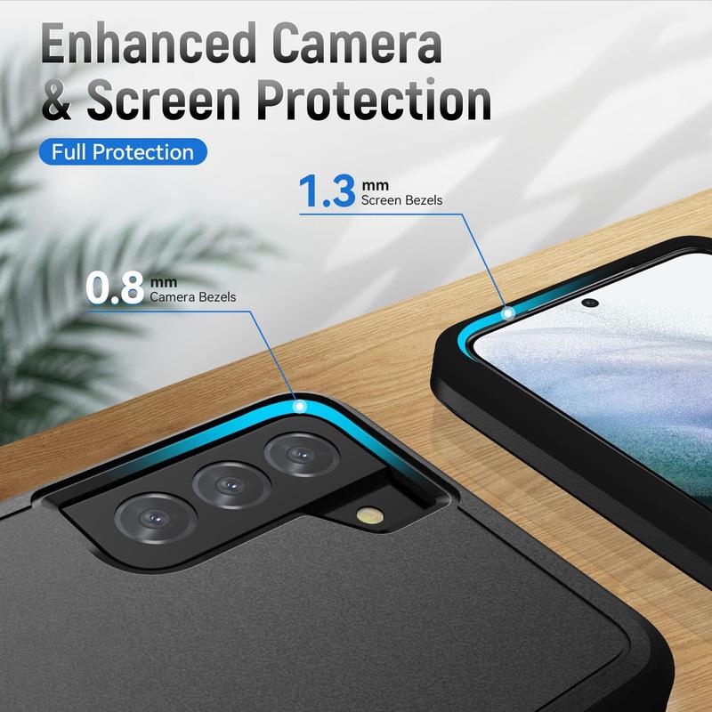 Rugged Shockproof Heavy Duty Case for Samsung Galaxy S21 - Black