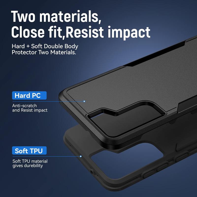 Rugged Shockproof Heavy Duty Case for Samsung Galaxy S21 - Black