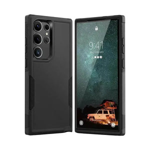 Rugged Shockproof Heavy Duty Case for Samsung Galaxy S22 Ultra - Black