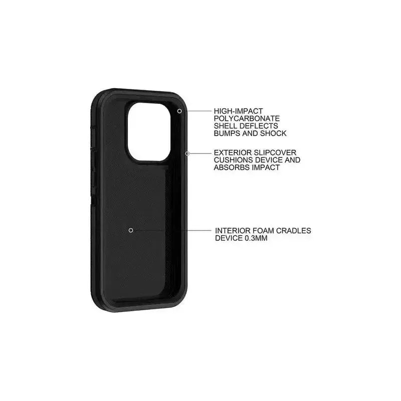 Rugged Shockproof Heavy Duty Case for iPhone 11 Pro- Black