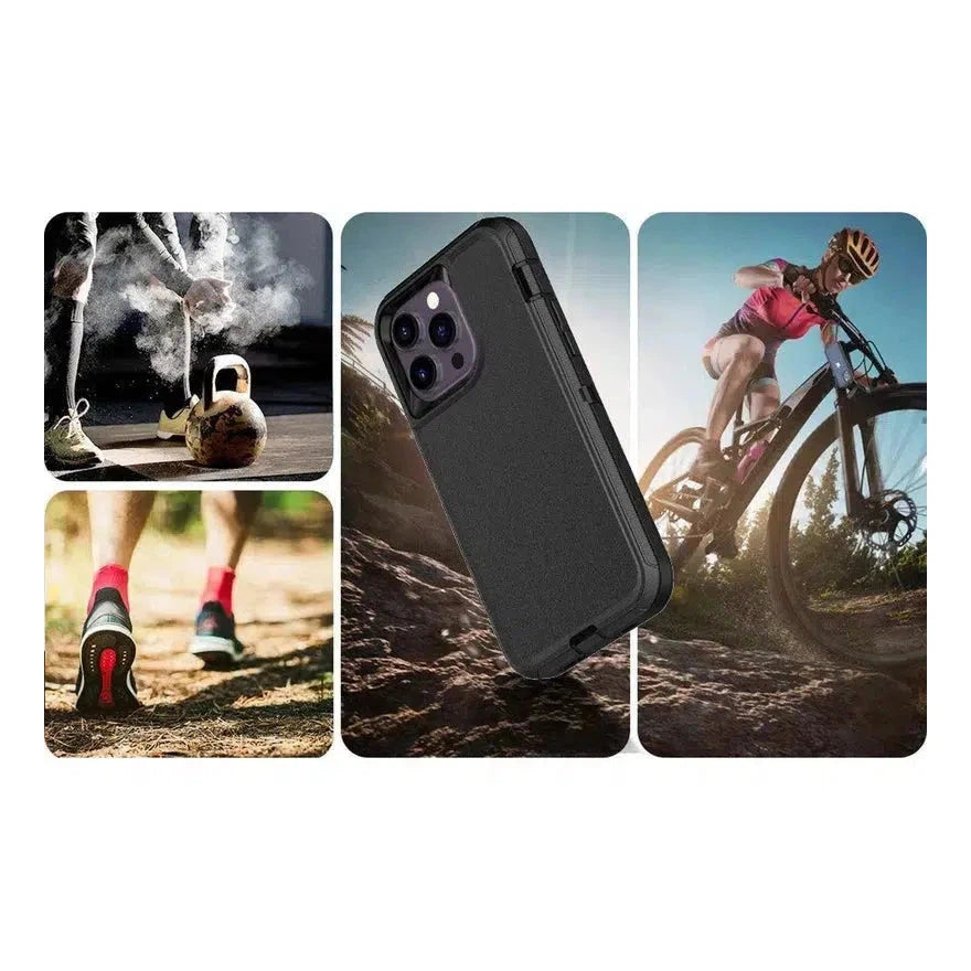 Rugged Shockproof Heavy Duty Case for iPhone 12 Mini / 13 Mini - Black