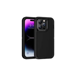 Rugged Shockproof Heavy Duty Case for iPhone 13 / 14 / 15 - Black