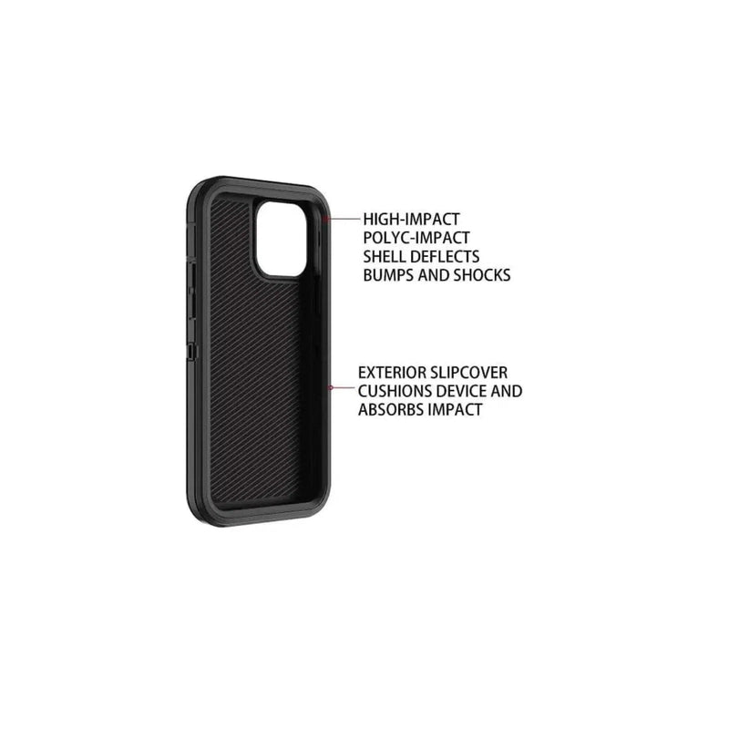 Rugged Shockproof Heavy Duty Case for iPhone X / XS - Black