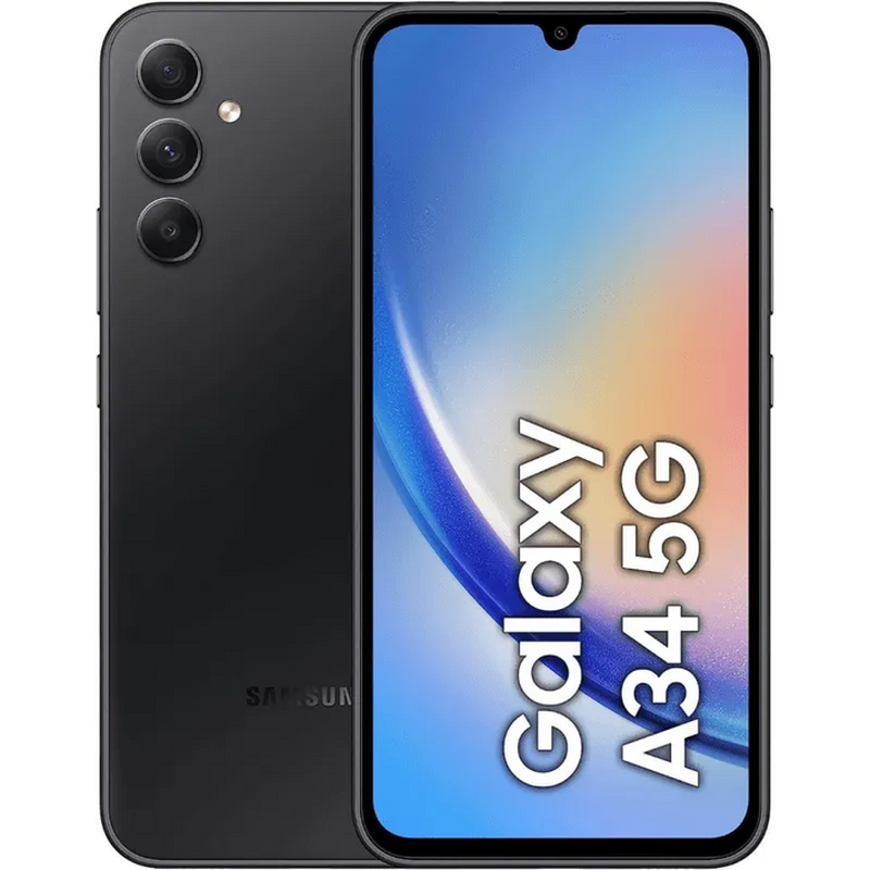 Samsung Galaxy A34 5G 6GB 128GB Awesome Graphite (Dual SIM) - Excellent Pre-owned