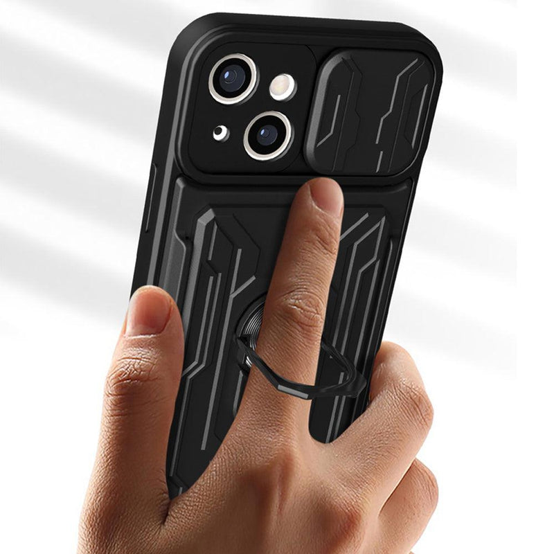 Shockproof Mobile Phone Cover w/- Camera Protection for iPhone 7/8/SE 2020 Black