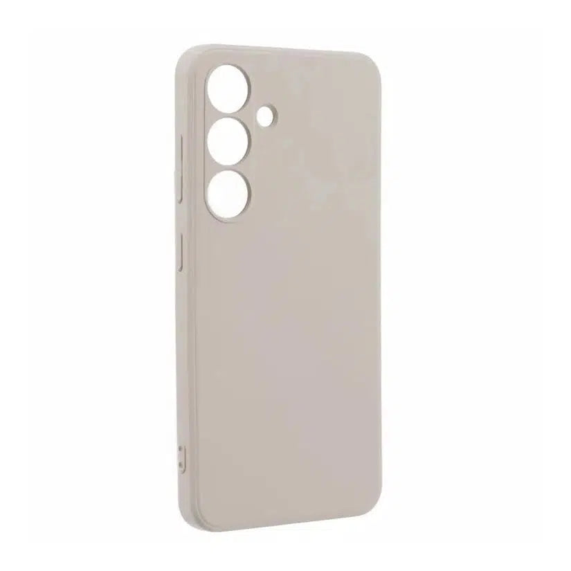 Silicone Cushion Case for Samsung Galaxy S24 - Cream