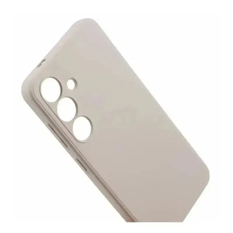 Silicone Cushion Case for Samsung Galaxy S22 Ultra - Cream