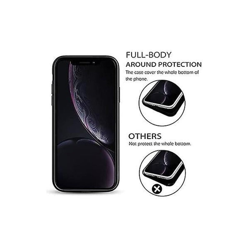 Silicone TPU Card Slot Case Black - For iPhone X / XS