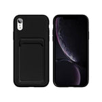 Silicone TPU Card Slot Case Black - For iPhone X / XS