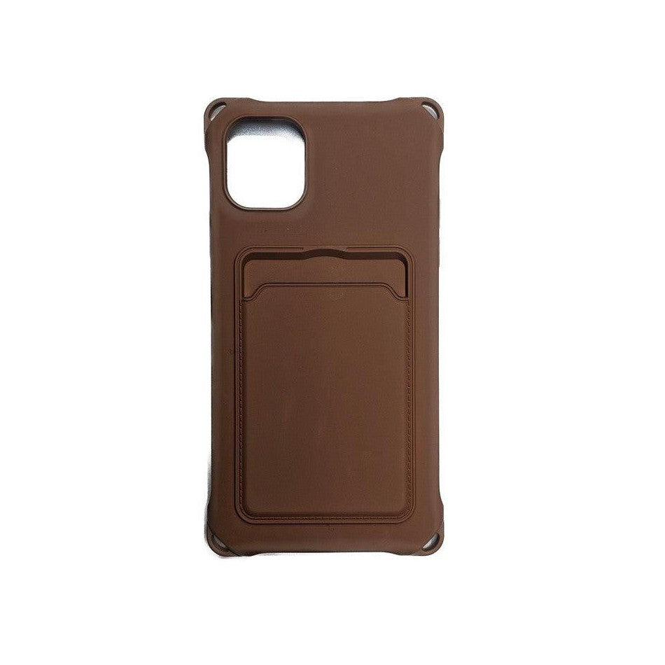 Silicone TPU Card Slot Case Brown - For iPhone 11