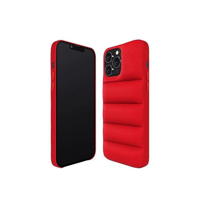 Soft Puffer Jacket Style Mobile Phone Case for iPhone 11 Pro Max - Red