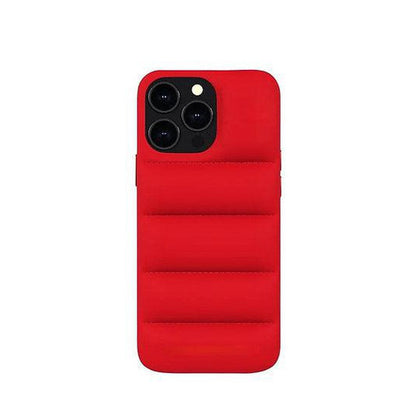 Soft Puffer Jacket Style Mobile Phone Case for iPhone 11 Pro- Red