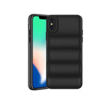 Soft Puffer Jacket Style Mobile Phone Case for iPhone XS Max - Black