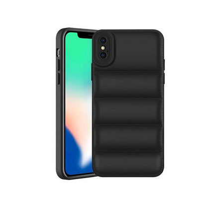 Soft Puffer Jacket Style Mobile Phone Case for iPhone XS Max - Black