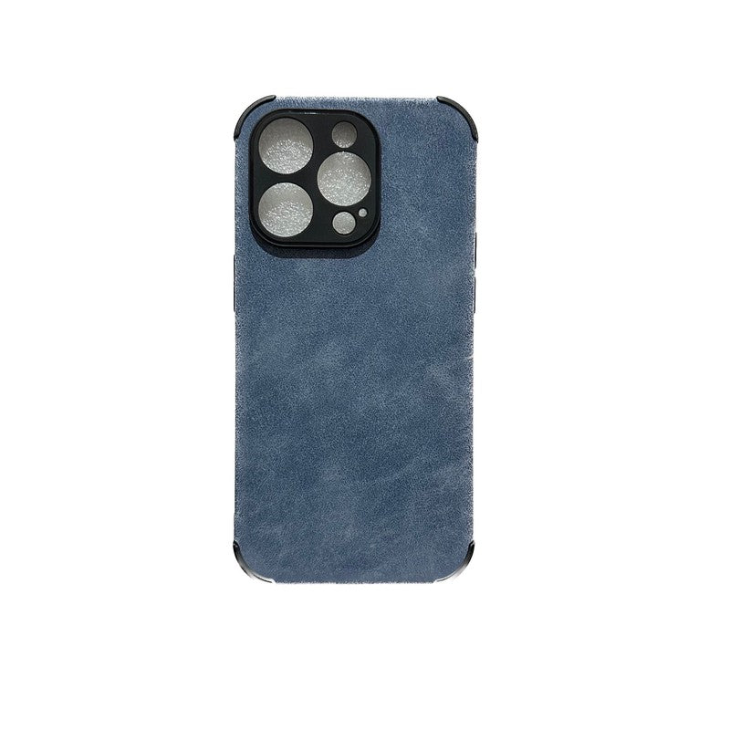 Soft TPU Suede Phone Case Blue For iPhone 12 Pro Max