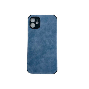 Soft TPU Suede Phone Case Blue - For iPhone 12