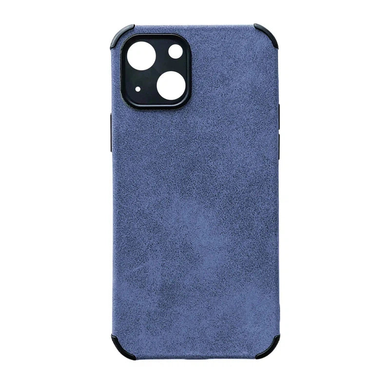 Soft TPU Suede Phone Case Blue - For iPhone 13