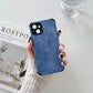 Soft TPU Suede Phone Case Blue - For iPhone 14
