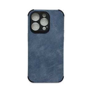 Soft TPU Suede Phone Case Blue - For iPhone 14 Pro