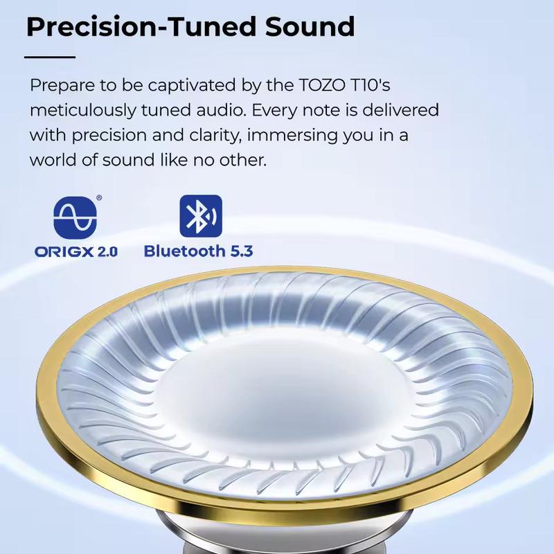 TOZO T10 Wireless Bluetooth Earbuds Black – Excellent Pre-owned