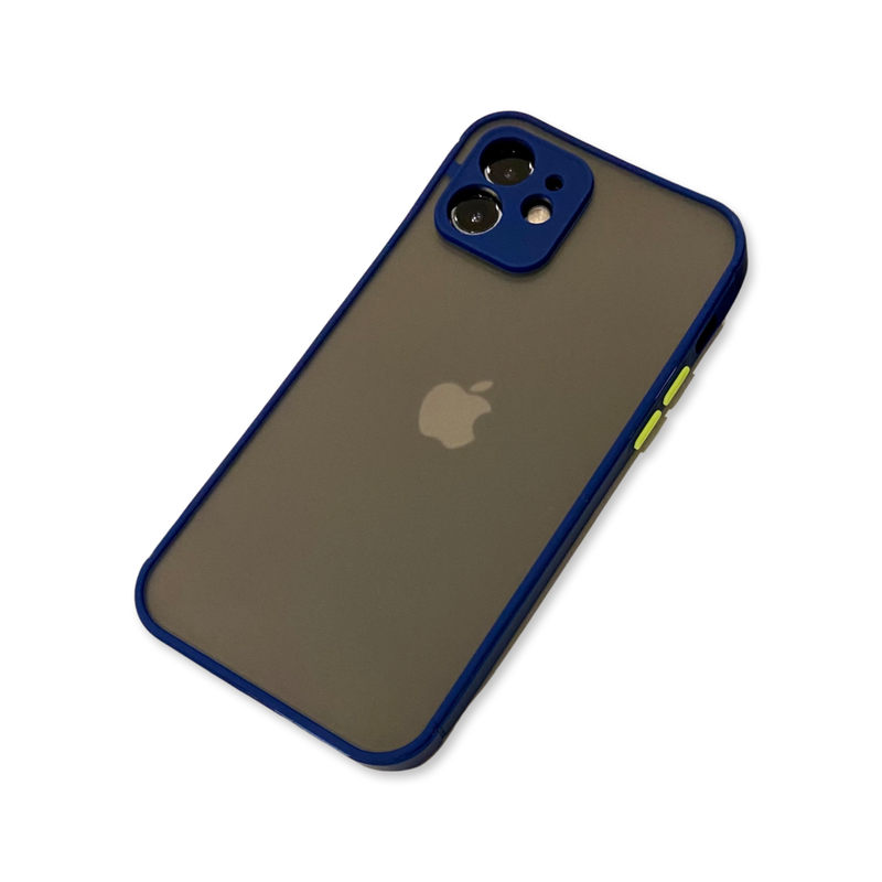 Translucent Frosted Case for iPhone 12- Blue