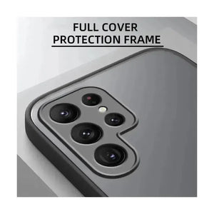 Transparent Clear Matte Case For Samsung S10 Plus - Black