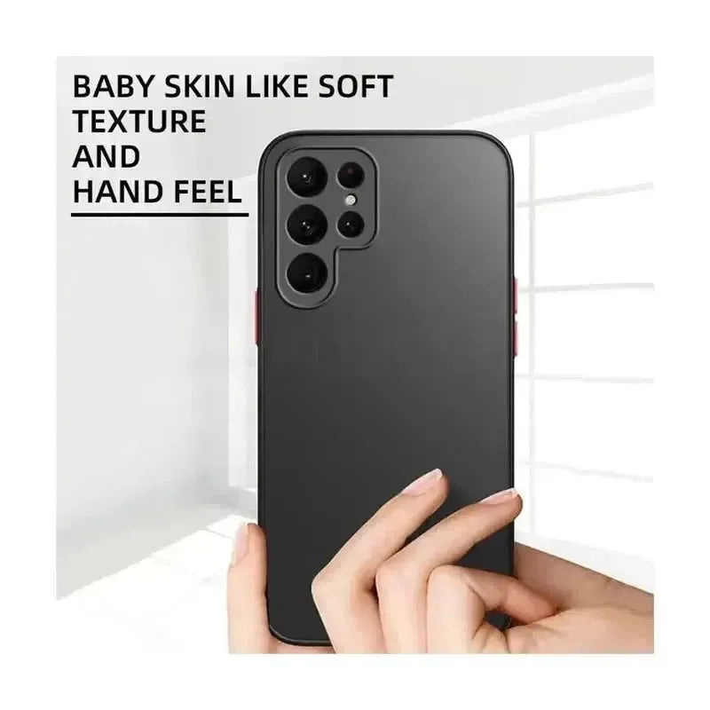 Transparent Clear Matte Case For Samsung S20 Plus - Black