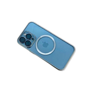 Transparent Wireless Charging Magnetic Case for iPhone 13 Pro - Silver
