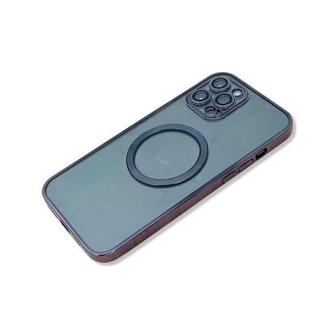 Transparent wireless charging magnetic case for iPhone 12 Pro - Metallic Grey