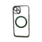 Transparent wireless charging magnetic case for iPhone 13 - Metallic Green