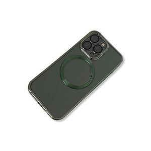 Transparent wireless charging magnetic case for iPhone 13 Pro - Metallic Green