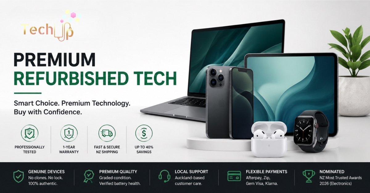 Premium Refurbished Phones, Laptops & Tablets NZ | TechUp
