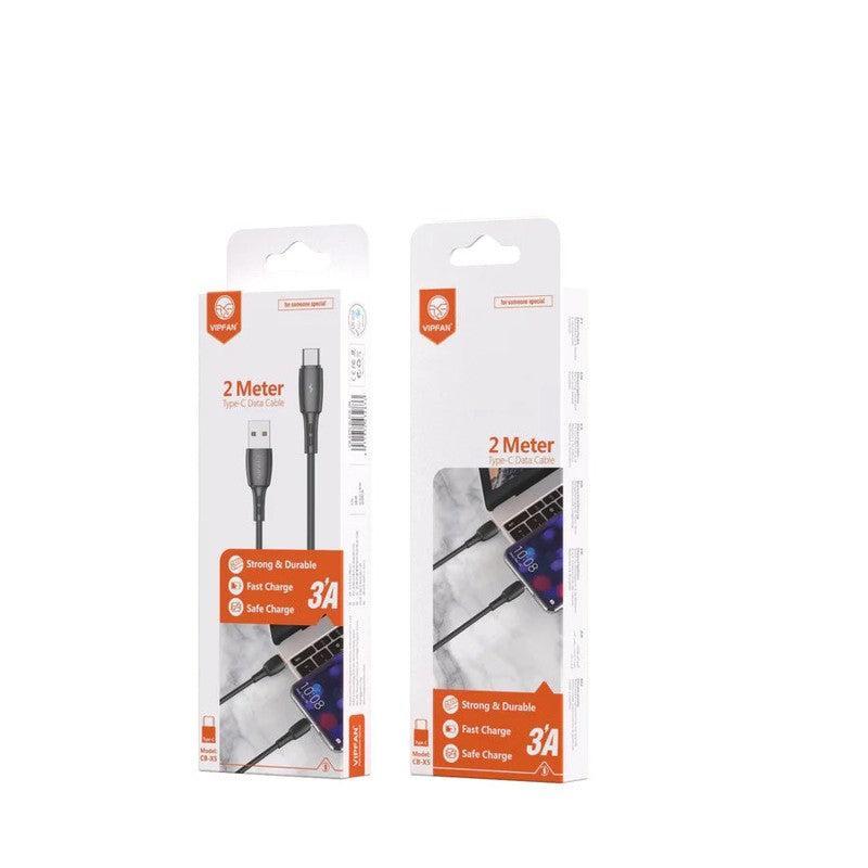 Vipfan 3A Fast & Safe Charge Type C Cable 2M (X5) - Black
