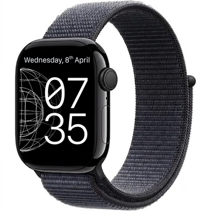 Apple Watch Series 10 46mm Aluminium GPS Midnight with Navy Trail Loop (100% Battery) - Premium Pre-owned