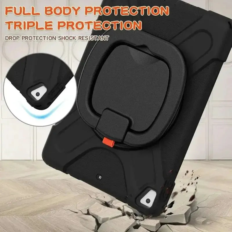 iPad 9.7 Rugged Case (Air 2 Fit) Folded Handle Loopguard – Black