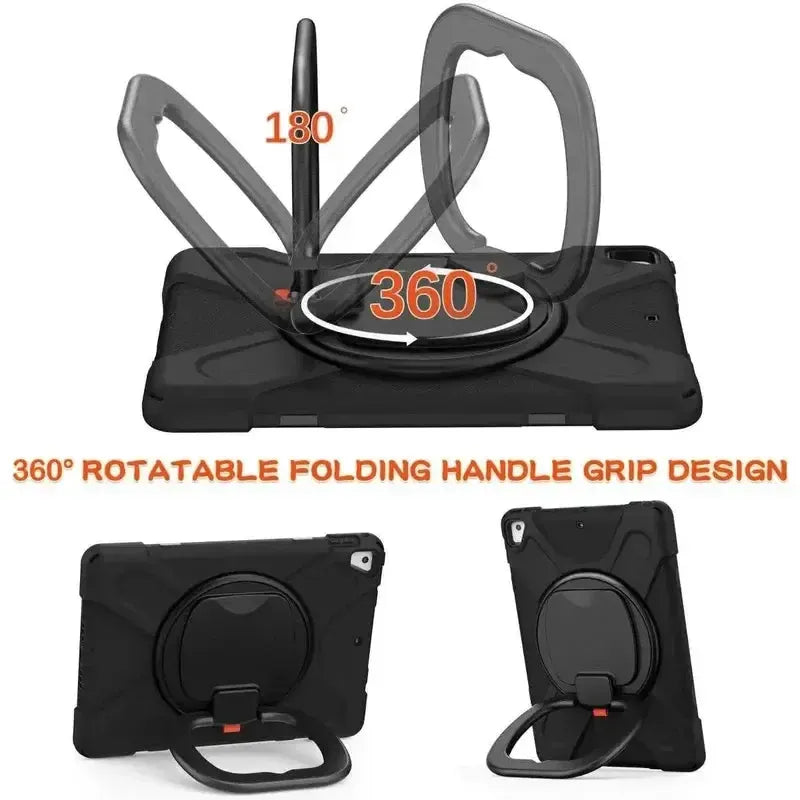 iPad 9.7" Rugged Case Folded Handle Loopguard – Black