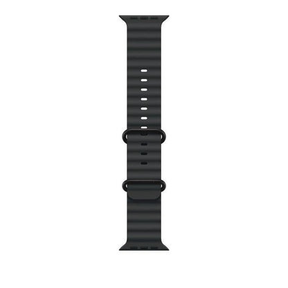 Genuine Apple Watch Ultra 49mm Black Ocean Band with Black Buckle - Premium Refurbished
