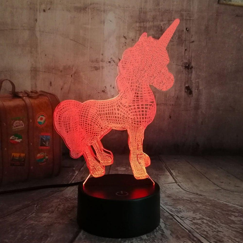 3D Unicorn Night light with Remote
