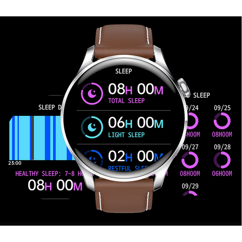 BT Smart Watch 1.35" HD Screen with calling HR & fitness tracking - Brown