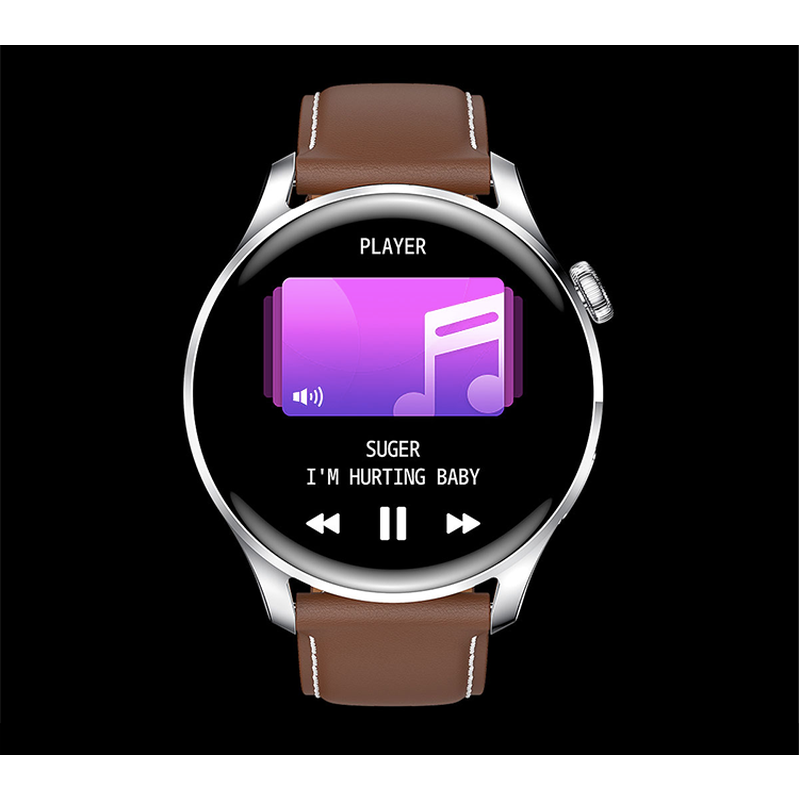 BT Smart Watch 1.35" HD Screen with calling HR & fitness tracking - Brown