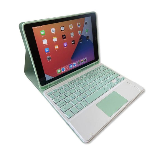 BT Wireless keyboard with touchpad iPad 9.7" with Protective Case - Green
