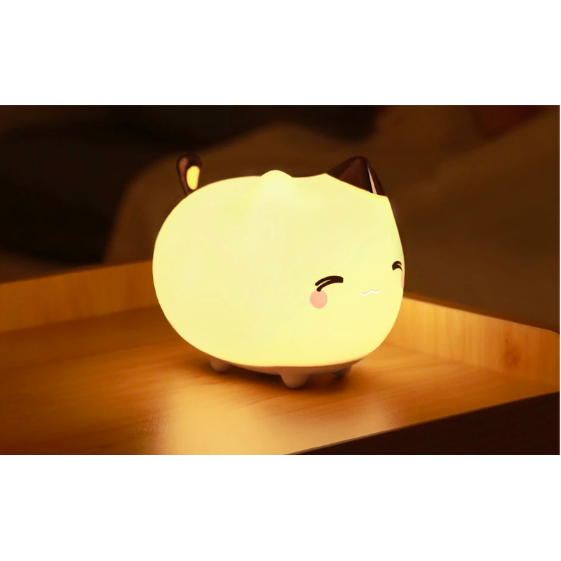 Baseus Cute Series kitty Silicone rechargeable night light for kids bedroom