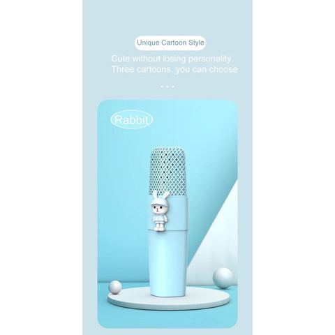 Bluetooth wireless Blue kids Microphone with inbuilt speaker