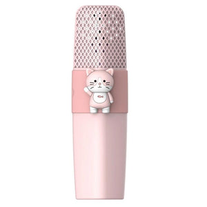 Bluetooth wireless karaoke Pink kids Microphone with inbuilt speaker